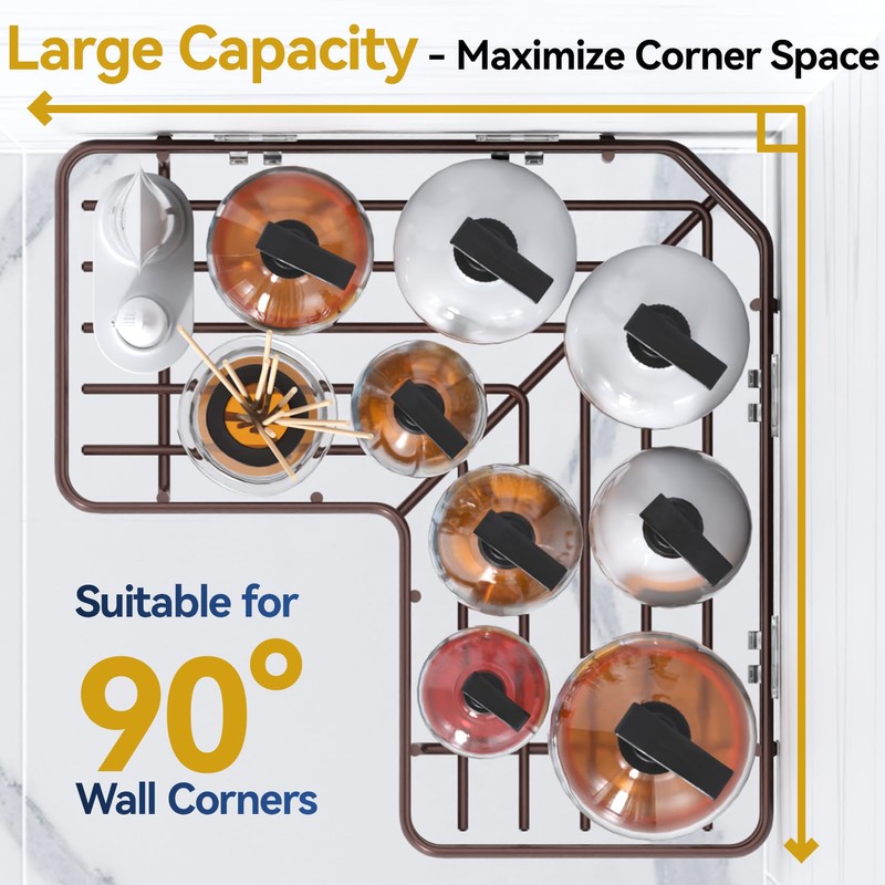 YASONIC Shower Caddy Corner, 3-Pack Adhesive Rustproof Stainless Steel Shower