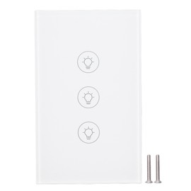 Smart Light Switch APP Control 3 Way Tempered Glass Panel Wall Smart Switches for Home Office  90‑