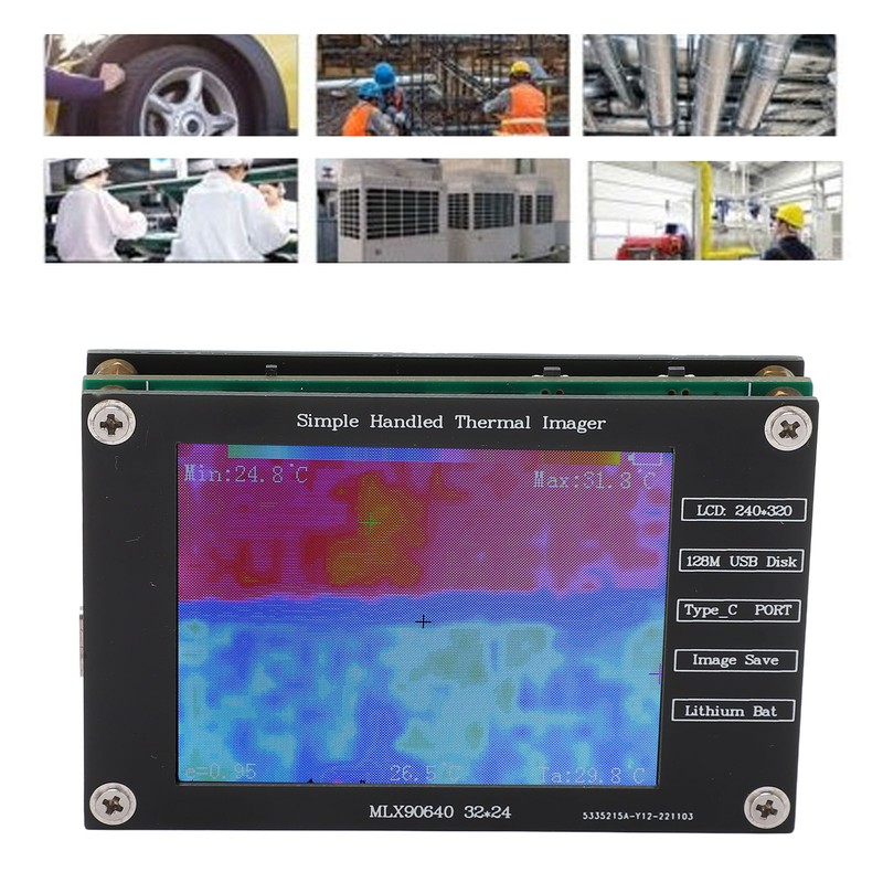Thermal Imager Infrared Camera Digital Handheld Portable Multifunctional 2.8in LCD