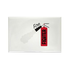 CafePress Fire Fighter Extinguisher Magnets Rectangle Magnet, 2"x3" Refrigerator Magnet (10 pack)