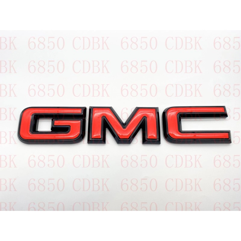 Auto Rear GMC Red Black OVERLAY Emblem Badge Fit 2023+
