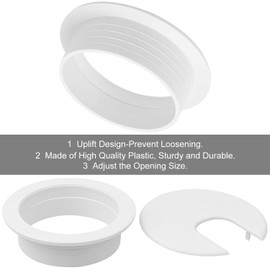 20Pack 2” Desk Grommet White, Plastic Wire Organizer Caps Office Desk Wire Grommet, Durable Desk Cord Cable Hole Cover Grommet for Office Desk, Entertainment Centers, TV Stands, Tabletops