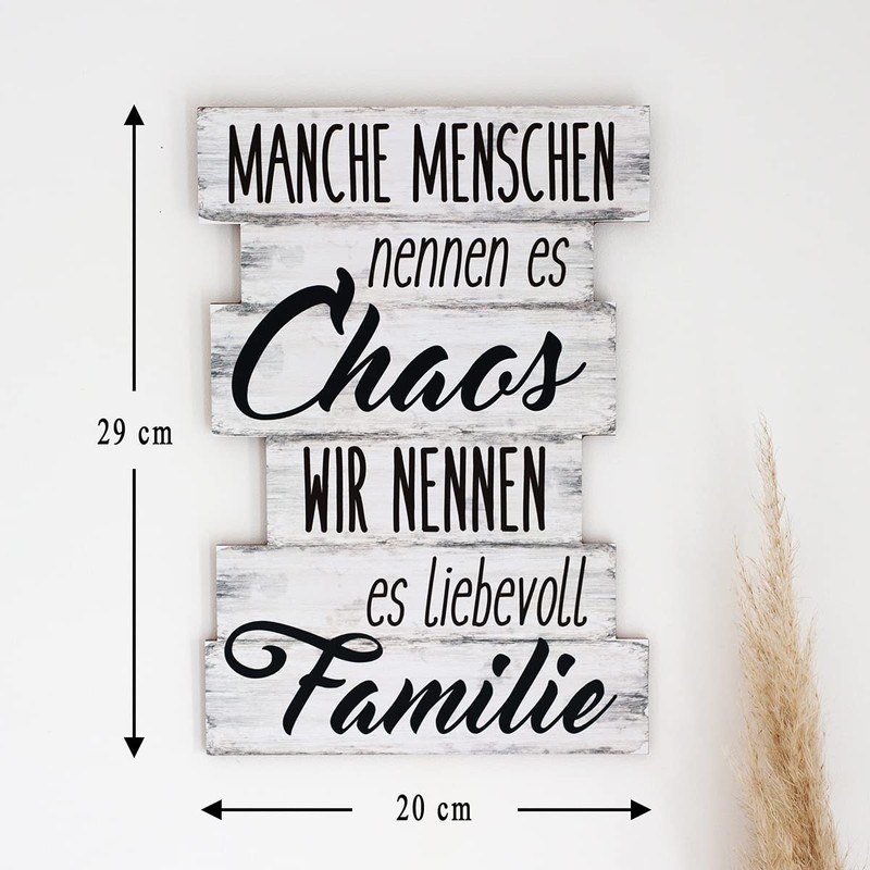 Bada Bing Plank Wall Signs (in German) Family Rules, House