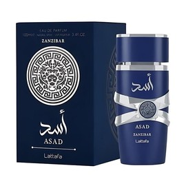 Lattafa Asad Zanzibar Unisex Eau de Parfum Spray – 3.4 oz Luxury Fragrance with Exotic, Woody, Spicy & Amber Notes, Long-Lasting Scent for Men & Women