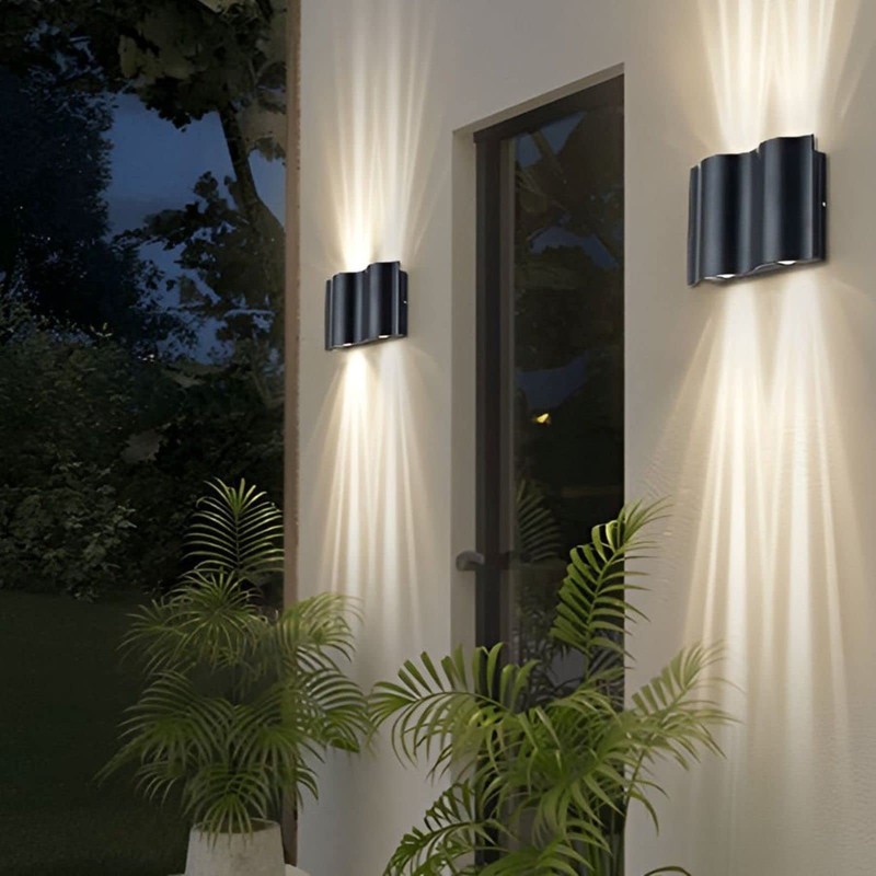 JHOTEC Unique Arc Design LED Sconce Up and Down Lights