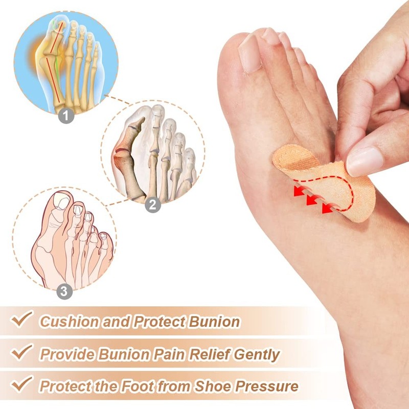 Povihome 48 Count Bunion Cushion Pads, Bunion Foot Protectors for
