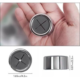 LinaLife 3PCS Push Tea Towel Holder Grip Hook Cloth Kitchen Chrome Push in Clip Self Adhesive Hooks Easy Installation Wall Mount for Kitchen Bathroom Cabinet Garage Hand Dish Shower Outdoor Towel