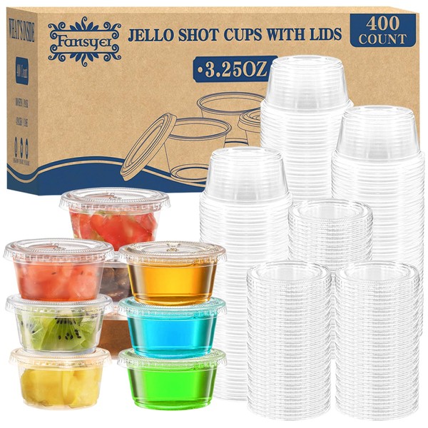 Fansyer Fansyer 400 sets - 3.25 oz Portion Cups with