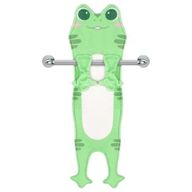 Prewplam Funny Frog Hand Towels for Kitchen Bathroom - Cute Hand Towels Frog Decor Kitchen Towels, Soft Hanging Hand Towels for Bathroom Decor, Birthday Frog Gifts for Women Mom