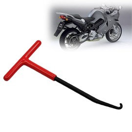 Mirhua Spring Hook, T Shape Spring Hook, Reinforced Handle Design (Red) Universal Durable Stainless Steel Tension Spring Tool, Spring Removal Tool for General Purpose Bike Parts Maintenance, T-Shape