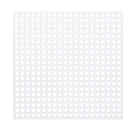 sourcing map 8Pcs Plastic Mesh Canvas Sheet 7 Count 8cm/ 3 inch White Square Blank Canvas for Embroidery Needlepoint, Knit Crochet Mesh
