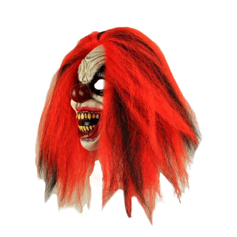 REDDISH CLOWN FACE LATEX MASK