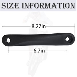 THALOUS Universal Bike Crank Arm 170mm Bicycle Left Crank Arm Available in Diamond Hole for MTB Mountain Bike Road Bike Ebike City Bike Exercise Bike