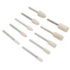 Niupika 100pcs Wool Felt Polishing Wheel Mounted Cone Polishing Grinding