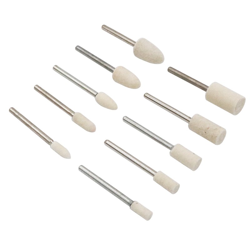Niupika 100pcs Wool Felt Polishing Wheel Mounted Cone Polishing Grinding