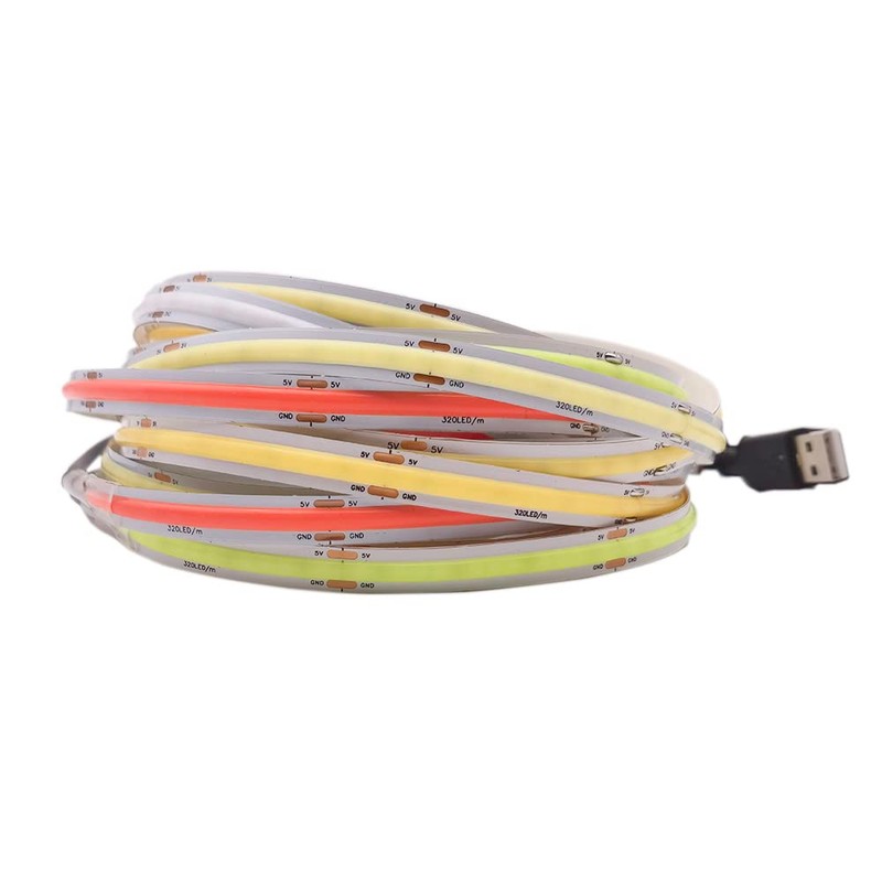 3.28ft 1M 320 LEDs COB LED Strip Lights USB Powered,