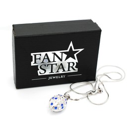 Violet Victoria & Fan Star Jewelry Deluxe Crystal Football Necklace - Royal