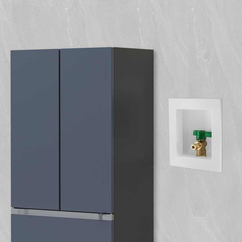 1-PACK GUOFIS Icemaker Outlet Box with 1/2" Push-fit Inlet Connect,