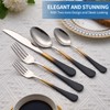 Moxinox 20-Piece Black Gold and Silverware Set, 18/0 Stainless Steel