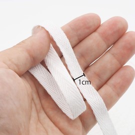 TSUKURIRO Twill Tape, Off-White, Cotton, DIY, Handmade Parts, Handicrafts (Width 3.3 inches (1 cm), 15.7 ft (40 m)