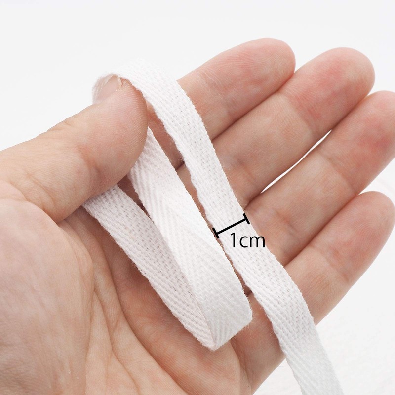 TSUKURIRO Twill Tape, Off-White, Cotton, DIY, Handmade Parts, Handicrafts (Width
