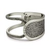 GUESS Silvertone Half Open Hinge Cuff Bracelet for Women
