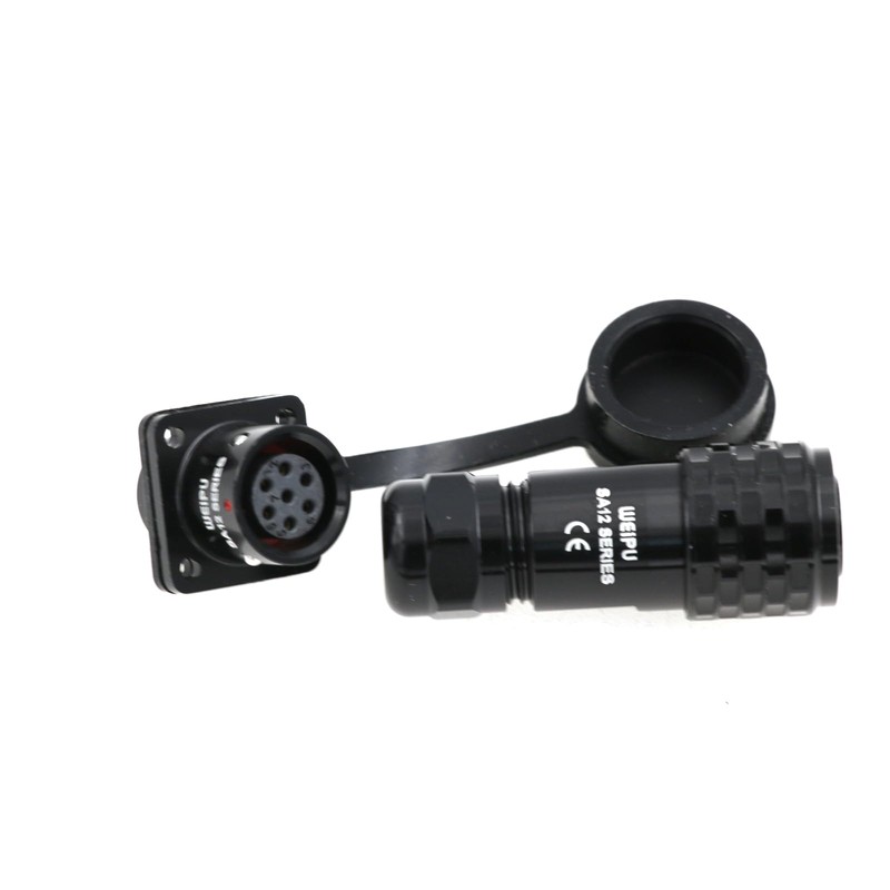 ZBLZGP Waterproof M12 Connector IP67 Push Pull Connector Weipu Panel