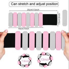 Ankle and Wrist Weights for Women, Adjustable Weights Set of 2 (1Lb Each), for Walking, Yoga, Dance, Gym (pink-white)
