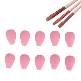 Funda Protectora para Brochas de Maquillaje, Juego de Soportes para Brochas de Maquillaje, 10 Fundas para Brochas de Sombra de Ojos, Estuche Organizador de Maquillaje de Brochas de Silicona para