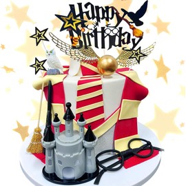 GallaRato - 16 piezas de suministros para fiesta de mago, mago, decoración de tartas de cumpleaños, mago, decoración para tartas