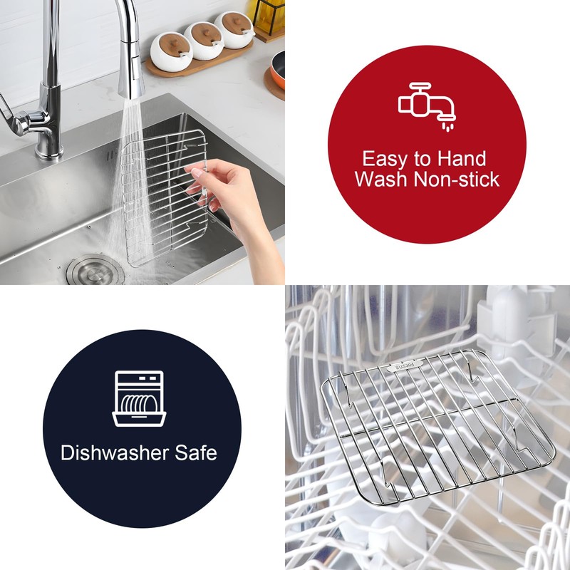 Buwesru 2Pcs Stainless Steel Crisper Rack Replacement for Ninja FN101