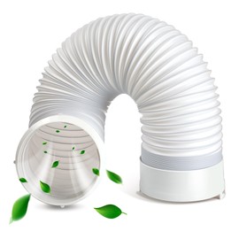 TL1854 Portable Air Conditioner Exhaust Hose Compatible With Delonghi PACA140E PACC100EL PACC100 PACA110 PACCT90, 5" Diameter 44" length Exhaust Outlet Hose Tube Include TL2667 Hose Connection