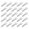 sourcing map 25 Pcs 1/4-20x25mm Thumb Screws, Solid Iron Spade