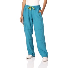WonderWink Womens Four Stretch Women's Cargo Medical Scrubs Pants, Royal, X-Small US