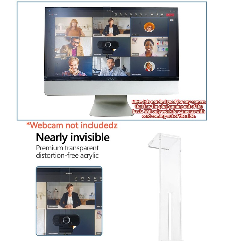 Svcouok Webcam Mount for Monitor,1/4" Screw Universal Clip-On Holder
