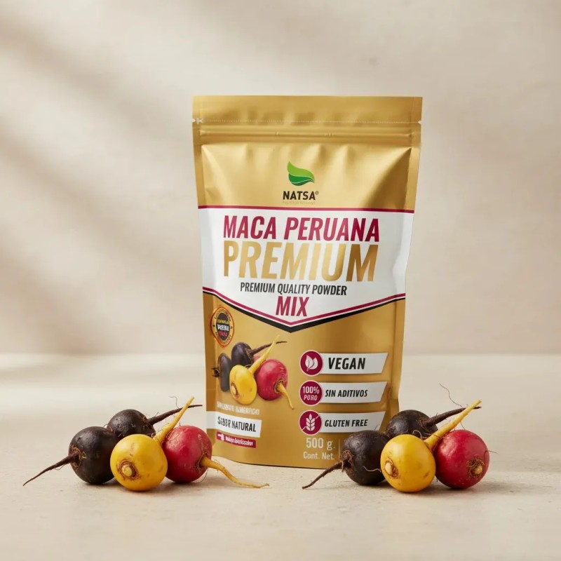 Maca Mix Mezcla Amarilla Roja Negra Peruana 500 Incluye Scoop