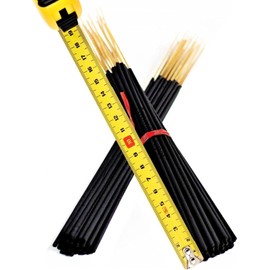 19'' Unscented Incense Sticks Jumbo 60 Sticks Two Bundles 100% Natural Joss & Bamboo Punk Blanks. Add Any Aroma Depot Fragrance Oils to Make Your own Scented Incenses. (Black)