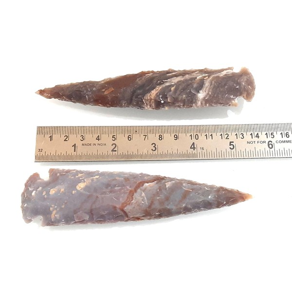 Agate Flint Arrow Head Healing Natural Stone Figurine | Flint