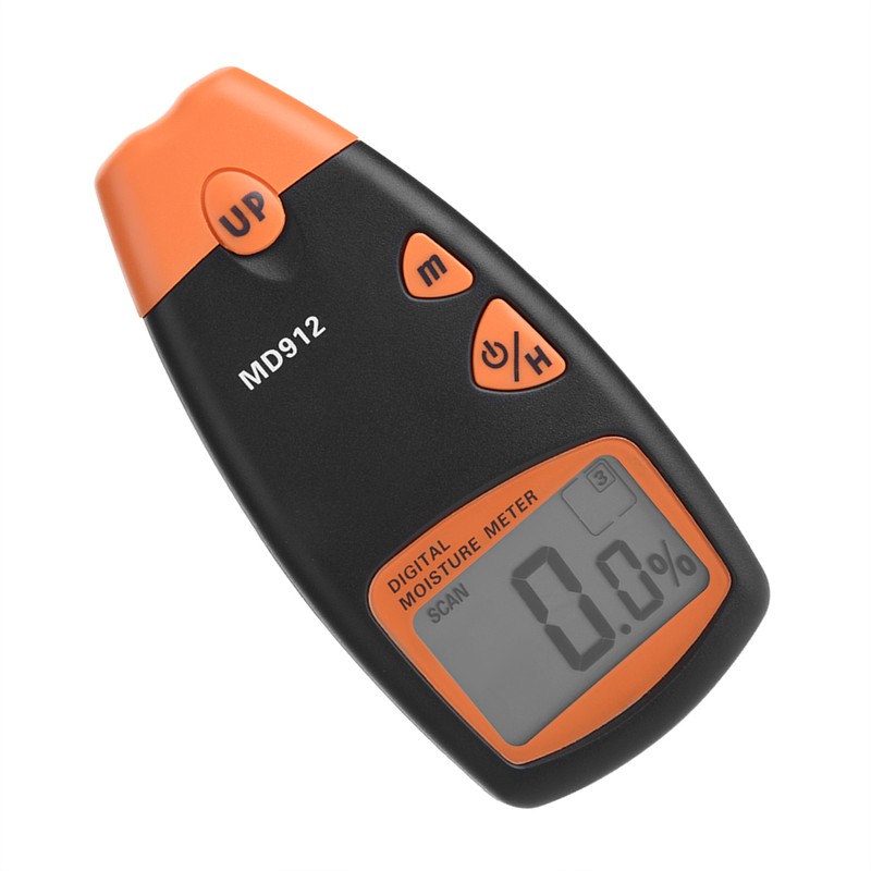 MD912 Digital LCD 2/4 Pin Wood Moisture Meter Detector Timber