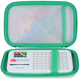 Lebakort Storage Case Compatible with GiiKER Super Blocks Pattern Matching Puzzle Games Original 1000+ Challenges Brain Teaser Toys (Off White + Green Case)