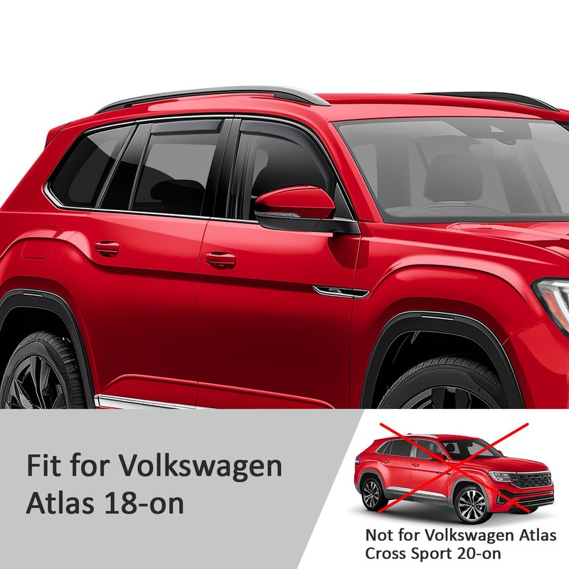 Voron Glass in-Channel Extra Durable Rain Guards for Volkswagen Atlas