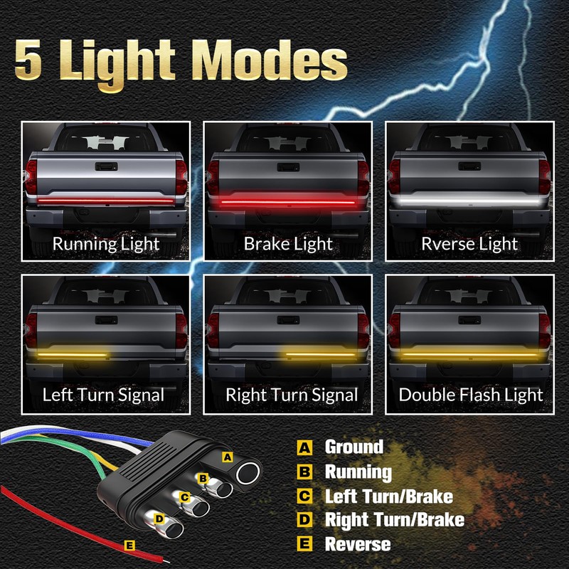DIBMS 60” Tailgate Light Bar Triple Row 432 LEDs IP67