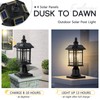 Emliviar 16 Inch Outdoor Solar Post Light, Dusk to Dawn