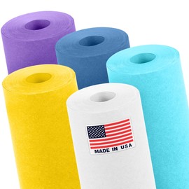 Paclord 18" x 1200" (100 ft) Winter Princess Kraft Paper Set, 45 Lbs - Light Blue, White, Dark Blue, Lilac, Yellow Kraft Paper - Made in USA Color Paper for Crafts, Appliques for Kids, DIY, Origami