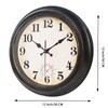 12 Inch Outdoor Clock Waterproof with Thermometer Retro Wall Clock
