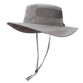 TOP-EX XXL Sun Hat for Men Big Head, Breathable Wide Brim Floppy Foldable Hat, UPF 50 Adjustable Fit, Outdoor Fishing Large Head Cap, Grey (XL/XXL 25.2"-26.0")