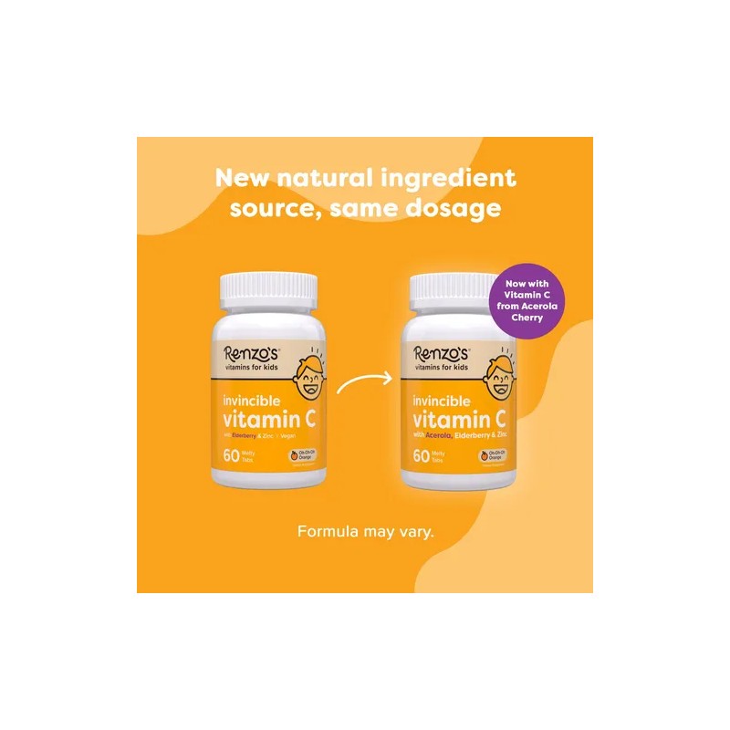 Renzo's Vitamin C Para Niños Con Saúco Y Zinc 60