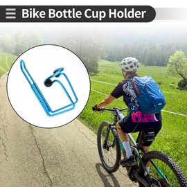 Motoforti Bike Bottle Cup Holder Cage Rack Thickened Strong Aluminium Alloy Bicycle Drinks Holder for MTB Road Mountain Bike Outdoor Cycling Blue