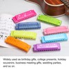 PATIKIL Clearly Colorful Translucent Harmonica 10 Holes Pink ABS Harp