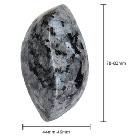 Amogeeli Leaf Shaped Labradorite Polished Pocket Palm Worry Crystal for Stress and Anxiety, Healing Stone Decoration for Meditation Reiki